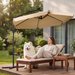 Parasol ogrodowy Classic LED 350cm Luverno - beżowy LED