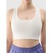 Biustonosz sportowy damski USBAF152 4F - złamana biel