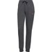 Spodnie dresowe damskie Essentials Slim Tapered Cuffed Linear Logo Adidas - dark grey heather/pink