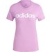 Koszulka damska Loungewear Essentials Slim Logo Tee Adidas - fioletowa