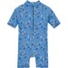 Kombinezon kąpielowy juniorski Baby Suit S/S AOP Color Kids - błękitny