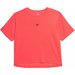 Koszulka, crop-top damski 4FSS23TFTSF152 4F - czerwony neon
