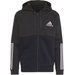 Bluza męska Essentials Colorblock Fleece Full-Zip Adidas - czarny/granat
