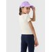 Koszulka dziewczęca TTSHF1852 4F - kremowy