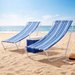 Leżak plażowy, ogrodowy Relaxo Outtec - niebieski/paski