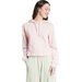 Bluza damska Essentials 3-Stripes French Terry Crop Hoodie Adidas - Sandy Pink