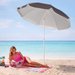 Parasol plażowy łamany Ombra 200cm Luverno - szary