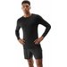 Longsleeve męski 4FAW23TFLOM155 4F - głęboka czerń
