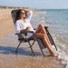 Leżak ogrodowy/plażowy składany Zero Gravity Luverno - szary