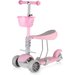 Hulajnoga trójkołowa, jeździk 3w1 Stars - pink