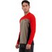Longsleeve rowerowy męski Redwood Enduro Merino Air-Con VLS Mons Royale - retro red/black/walnut