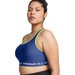 Biustonosz sportowy damski Crossback Mid Bra Under Armour - Tech Blue/Retro Green