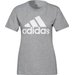 Koszulka damska Loungewear Essentials Logo Tee Adidas - Medium Grey Heather/White