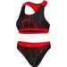 Strój kąpielowy damski Racerback Bikini Aquafeel - czarny/czerwony