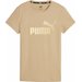 Koszulka damska ESS+ Metallic Logo Tee Puma - Prairie Tan Gold