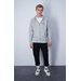 Bluza męska Full-Zip Small Script Logo Legacy Champion - szara