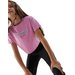 Koszulka, crop top dziewczęcy 4FJWSS24TTSHF1151 4F - jasny róż