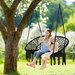 Huśtawka wisząca podwójna Boho Outtec - czarna