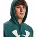 Bluza męska Rival Fleece Big Logo Hoodie Under Armour - Coastal Teal / Onyx White