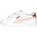 Buty Smash 3.0 L V PS Jr Puma - białe/różowe