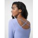 Longsleeve damski 4FSS23TLONF065 4F - jasny fiolet