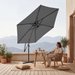 Parasol ogrodowy Modern LED 350cm Luverno - szary