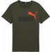 Koszulka juniorska Essentials+ 2 Colour Logo Tee Puma - Dark Olive