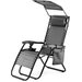Leżak ogrodowy/plażowy składany Zero Gravity Sun Outtec - grafitowy