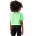 Koszulka, crop top dziewczęcy 4FJWSS24TTSHF1144 4F - jasna zieleń neon