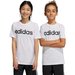 Koszulka juniorska Essentials Linear Logo Adidas - biały