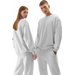 Bluza unisex 4FAW23TSWSU703 4F - chłodny jasny szary melanż