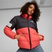 Kurtka damska Power Hooded Down Puffer Puma - czerwony/czarny