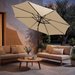 Parasol ogrodowy duży Circo 300cm Luverno - beżowy