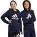 Bluza juniorska Big Logo Essentials Cotton Hoodie Adidas - granatowa