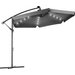 Parasol ogrodowy Classic LED 300cm Luverno - szary LED