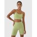 Biustonosz sportowy bezszwowy damski USBAF151 4F - jasna zieleń