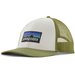 Czapka z daszkiem P-6 Logo LoPro Trucker Hat Patagonia - White w/Buckhorn Green