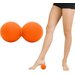 Piłka do masażu lacrosse podwójna 12x6cm Springos - pomarańczowy