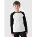 Longsleeve chłopięcy TLONM420 4F - biały/czarny