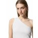 Bezrękawnik damski OTHWSS24TSLEF084 Outhorn - złamana biel
