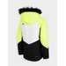 Kurtka narciarska dziewczęca HJZ22 JKUDN003 4F - żółty neon