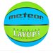 Piłka do koszykówki Layup 3 Meteor - niebiesko-zielona