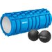 Zestaw do masażu: piłka + roller, wałek Gymtek - niebiesko-czarny