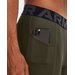 Spodenki męskie kompresyjne Pocket Long Shorts Under Armour - Marine OD Green/White