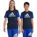 Koszulka juniorska Essentials Big Logo Adidas - granatowo-niebieska