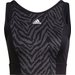 Biustonosz sportowy Aeroready Designed to Move Zebra-Print Crop Top Adidas - szary