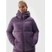 Płaszcz puchowy damski TDJAF475 4F - ciemny fiolet