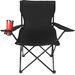 Krzesło, fotel kempingowy, wędkarski - czarny