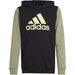 Bluza juniorska Essentials Big Logo Colorblock Adidas - czarno-zielona