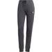Spodnie dresowe damskie Essentials Slim Tapered Cuffed Linear Logo Adidas - dark grey heather/white